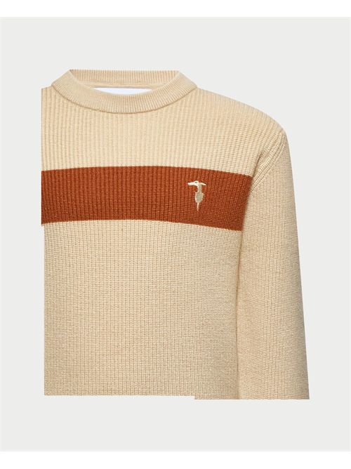 Maglione bambino Trussardi con logo TRUSSARDI | TBA25019MABROWN RICE